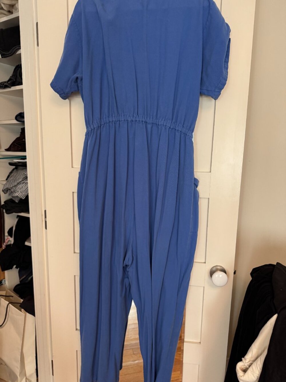 Noble Utility Suit French Blue Organic Pima Cotton Jumpsuit XXL - Picture 4 of 6
